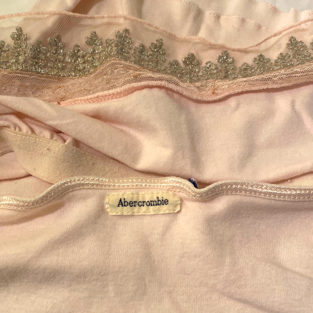 Abercrombie Baby Pink, Sequined Tank w/ Built in Bra. Size S.